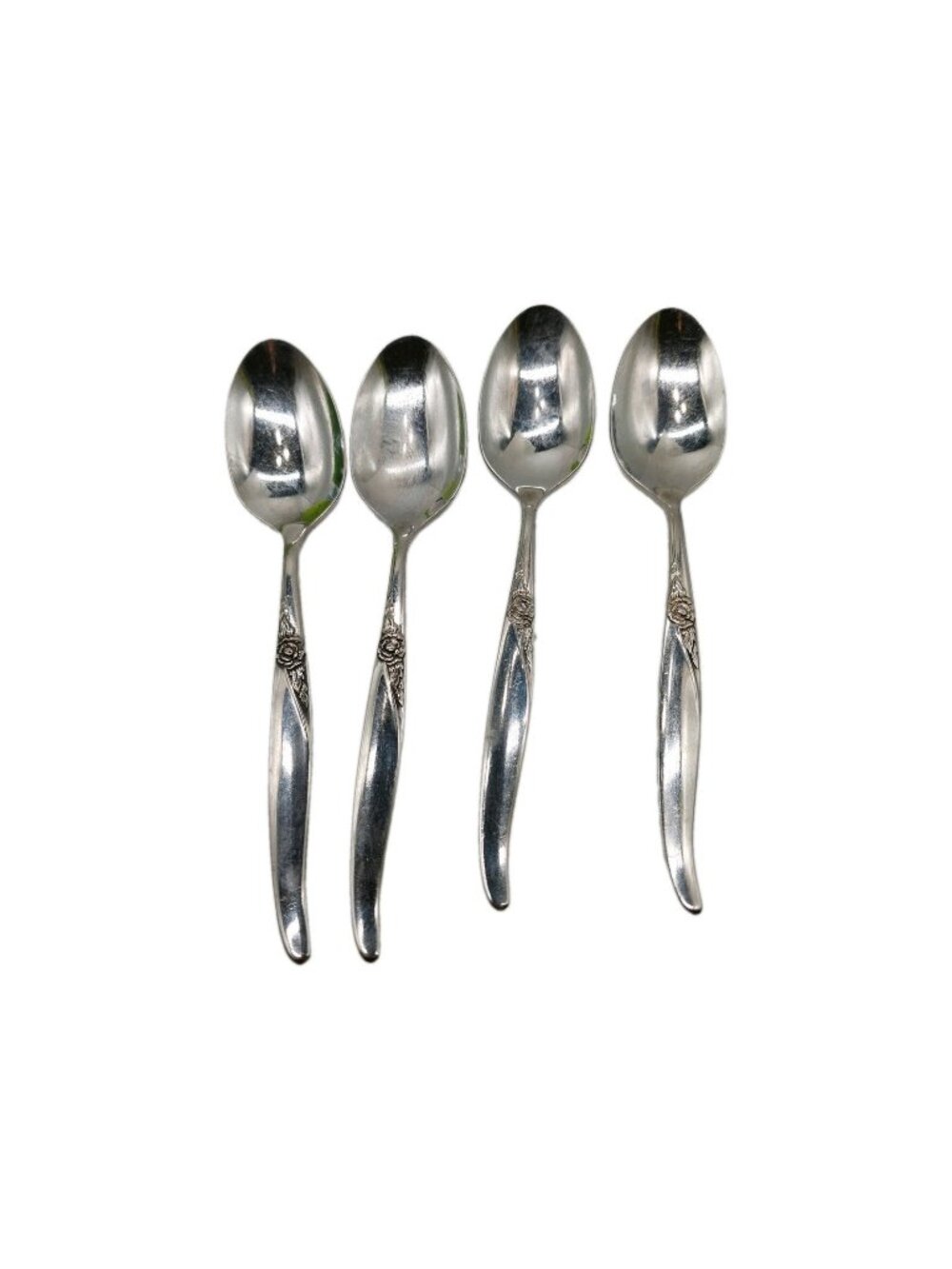 Wm. A. Rogers Premier Stainless Oneida Oval Soup Spoons La Rose Set Of 4